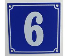 Buddel-Bini Aluminium Hausnummernschild 6 Aluschild 1 mm Stärke Alu Schild