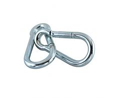 2 x Karabinerhaken Stahl verzinkt DIN5299 (100mm x 10mm)