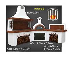 Steingrill Kokinos Grillkamin mit Backofen Waschbecken