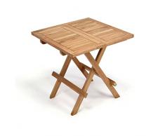DIVERO Balkontisch Gartentisch Tisch Beistelltisch Holz Teak klappbar 50 cm