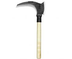 Cabilock Metall Sensen Sichel Sensensichel mit Holzgriff Kleinsense Handsichel Handsense Erntesichel Gartenmesser Grassichel Gartensichel Gartenwerkzeug für Gras Schwarz