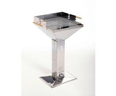 Mr. Gardener Edelstahl Holzkohle Trichtergrill Nebraska Grillfläche 48 x 46,5cm