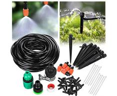 OUTERDO Gartenbewässerung, Bewässerungssystem Garten, 20m Gartenbewässerung,Bewässerungssets Mikro Drip,Bewässerungssystem Verstellbar Zerstäuberfunktion für Terrassen Gewächshäuser Gärten Rasen