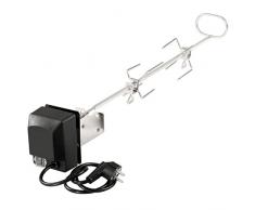 BBQ-Toro Edelstahl Grillspieß Set für Weber Genesis Grill, Serie E 200, E 300, S 200, S 300, inkl. 2X Fleischnadeln, Motor, Motorhalter, Drehspieß, Rotisserie, Drehspiess