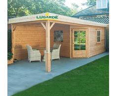 Lugarde Gartenhaus Fynn aus Fichtenholz NEU mit angrenzender Gartenlaube
