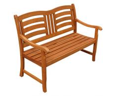 IND-70287-GB2 Gartenbank 2-Sitzer Montana, Sitzbank aus Holz - 120 x 65 x 91 cm