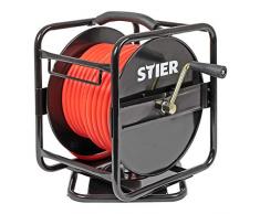 STIER Druckluft Schlauchtrommel, Druckluftschlauch SBT-30, max. Druck 20 bar, Ø 8 mm, ausziehbare Länge 30 m, einfaches Aufwickeln