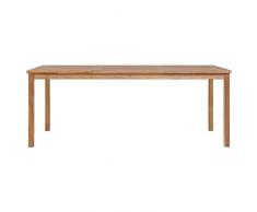 Tidyard Garten-Esstisch Teakholz Massiv 200 x 100 x 77 cm Garden Table Solid Acacia Wood Dining Table Wooden Table