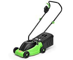 COSTWAY Rasenmäher Sichelmäher Elektro-Rasenmäher Grasmäher Elektrisch 1000W / 25L Fangkorb / 30cm Schnittbreite / 25-55 Schnitthöhenverstellung (Grün)