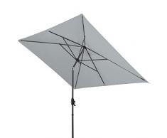 Derby Basic Lift NEO 250x200 – Rechteckiger Sonnenschirm – Höhenverstellbar – ca. 250x200 cm – Hellgrau