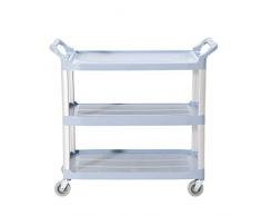 HLF- Hotel-Restaurantreinigungsauto aus Aluminiumlegierung aus Kunststoff, Gartenwerkzeugwagen, abnehmbares Lagergestell, 84.5x43x95cm