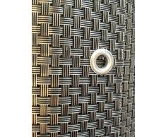 S&D Smart Deko 800x90cm Silber&Anthrazit Polyrattan Sichtschutz, Balkonsichtschutz, Windschutz, Balkonblende, Garten Sichtschutz