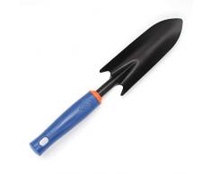 House of Goods Gartenschaufel - kleine Blumenkelle Combisystem - Premium Qualität - Gartenkelle Arbeitsbreite 5,5 cm - Schaufel in Farbe blau/schwarz