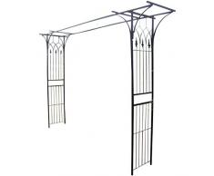 ASS Eleganter XXL Rosenbogen Rankhilfe Pergola aus Metall schwarz Mod. 5040 von
