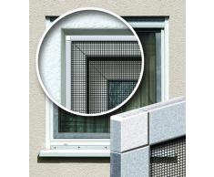 Schellenberg 57109 Fliegengitter für große Fenster, Meterware Insektenschutz Fiberglasgewebe, individuell kürzbar, 100 x 250 cm, anthrazit