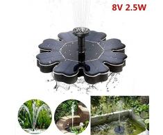 L.J.JZDY Sonnenenergie-Wasser-Brunnen Solarbetriebene Pumpe Solar-Wasser-Brunnen-Blumen-Form Schwimmdock for Outdoor-Pool-Garten-Dekoration