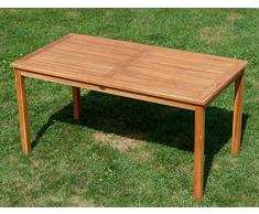 ECHT Teak Gartentische Holztisch Tisch in verschiedenen Größen Serie: Alpen von AS-S, Größe:150x80 cm
