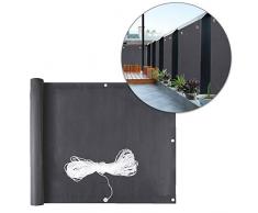 wolketon 75x600cm PVC Balkon Sichtschutz Balkonbespannung PVC Balkonverkleidung, Balkonsichtschutz Windschutz Wasserdicht Blickdicht