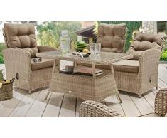 Destiny Loungegruppe Sofaset Merano Pearl Shell Vario Loungeset Lounge Möbelset