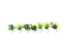 yinuiousory 7 Stück Puppenhaus Miniatur Topf Blumen Landschaft DIY Sand Tisch Pflanze Modell