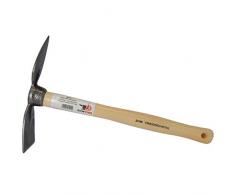 SHW-FIRE 59102 Häckchen Hacke Gartenhacke Doppelhacke Doppelfunktionswerkzeug mit Breitblatt Herzblatt mit Stiel Holzstiel Eschenholz kurz 40cm