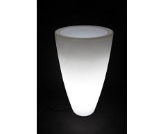 point-garden Blumenkübel Pflanzkübel Pflanzgefäß weiß beleuchtet Designerleuchte