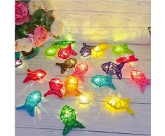 LED Sepak Takraw Farbige Fisch String Lampe Garten Pavillon Party Dekoration Lampe Fairy Rattan Schlafzimmer Zimmer Fenster String Outdoor Frostschutzmittel Sonnenschutz 2M 10Led