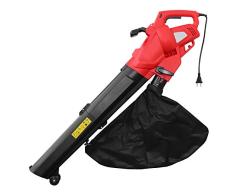 WELLGRO® Laubsauger inkl. 40l Fangsack - Blas- und Saugfunktion - Schultergurt - 3000 Watt - Blasgeschwindigkeit 100-270 km/h