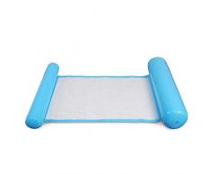 AoJuy Aufblasbares Schwimmbett, Wasser-Hängematte, Strandmatte, Frühling, Sommer, Outdoor, Erwachsene, bequem, Schwimmbad, Liege, Air Sofa - blau