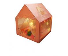 qazxsw Kleines Hauszelt, transparentes Spielhaus Lesesaal Märchenschloss Für 2-3 Personen Prinzessin Zimmerzelt mit Doppelvorhängen