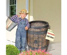 Regentonne EICHENFASS FASS 120l HOLZOPTIK FROSTSICHERES Regenfass mit Deckel und Wasserhahn, nicht nur für den klassischen Garten, schöner fast unverwüstlicher Regenspeicher wie ein Holzfass jetzt zum WINTER-SPARPREIS