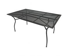 DEGAMO Gartentisch Classic 90x150cm rechteckig, aus Metall/Streckmetall, anthrazit