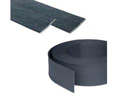ECOLAT Rasenkante Rasenband Beeteinfassung Beetumrandung 14 x 0,7 cm 25m grau