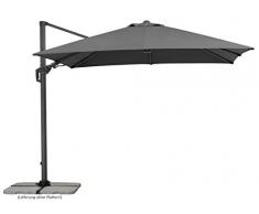 Schneider Sonnenschirm Rhodos Twist, anthrazit, ca. 300 x 300 cm, 8-teilig, quadratisch