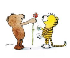 Kunstdruck / Poster 58x48 BLUMENGRUß Janosch - Bär Tiger Panama Traumstunde Bild