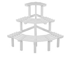 QYHT Blumenleiter Pflanzentreppe Blumenregal, 3 Tier Pflanze Stehen Ecke Blumentopf Rack Holz Balkon Wohnzimmer Multifunktionale Lagerregal Organizer für Gartenterrasse Indoor/Outdoor (A)