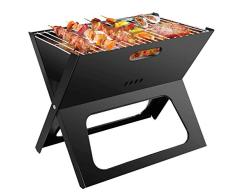 Faltbare Notebook Grill Grill, Barbecue Grill Holzkohle faltbaren Tisch Abnehmbare Ofen Bratrost Garten außerhalb Barbecue Camping for 3-5 Personen lalay