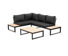 greemotion Lounge-Set Rio, Gartenmöbel-Set aus Aluminium & Akazienholz FSC 100%