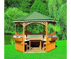 Pavillon PALMA I ohne Möbel Gartenlaube Holzpavillon 308x308x260cm