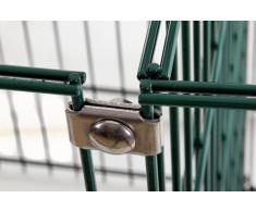 Eckverbinder schwere Plättchen für Zaun, Gabionen, Komposter, Doppelstabmatten, Hochbeete und Holzmieten aus deutscher Produktion