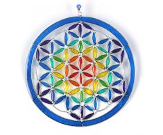 ART-CRAFT Garten Deko Sonnenfänger Suncatcher Fensterschmuck Fenster-Dekoration Blume des Lebens