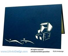 POP UP 3D Grußkarten Gutschein Strandkorb (#106)