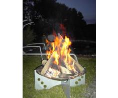 Feuerschale Edelstahl Ø700 x 300 mm, Design 1: rund (Marke: Szagato) (Grillschale, Feuerkorb, Designfeuerschale, Kaminschale)