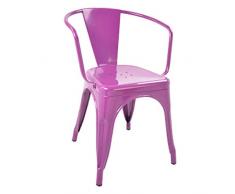 Teng Peng Stuhl Schmiedeeisen Stuhl Eisen Stuhl Hocker hohe Rückenlehne Metall Esszimmerstuhl Retro Adult Home Hocker Stuhl geeignet for Restaurant Hotel Wohnzimmer, 8 Farben zur Auswahl Haushaltsprod