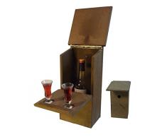 Unbekannt Vogelhaus mit Minibar Schnapsbar Gartenbar Zwitscherkasten Scherzartikel