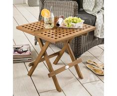Destiny Beistelltisch Nautica eckig faltbar Tisch Klapptisch Teak Teaktisch Saunahocker Sauna Hocker Saunatisch