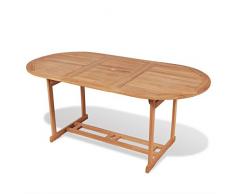 Festnight Gartentisch Esstisch Tisch Terrassentisch 180 x 90 x 75 cm Teakholz