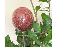 garten-wohnambiente Rosenkugel 20 cm mit Granit rot Gartenstecker Dekokugel Dekorationskugel K