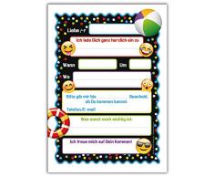 10 Einladungskarten zum Kindergeburtstag Schwimmbad Jungen Jungs Mädchen Einladungen zum Geburtstag Pool-Party