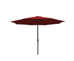 wolketon Sonnenschirm Ø350cm Alu Marktschirm mit Kurbel Gartenschirm Terrassenschirm Sonnenschutz UV 30+ Strandschirm Kurbelschirm